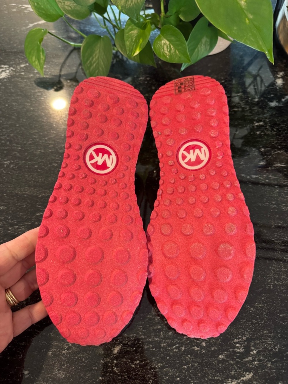 Michael Kors Red Knit Slip-On Sneakers 8.5 - Picture 5 of 6